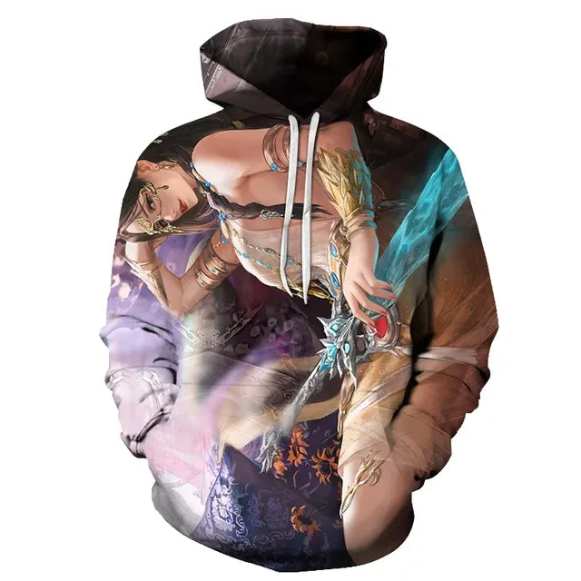 3D Night Vision Men's Hoodie Pullover (4XL)