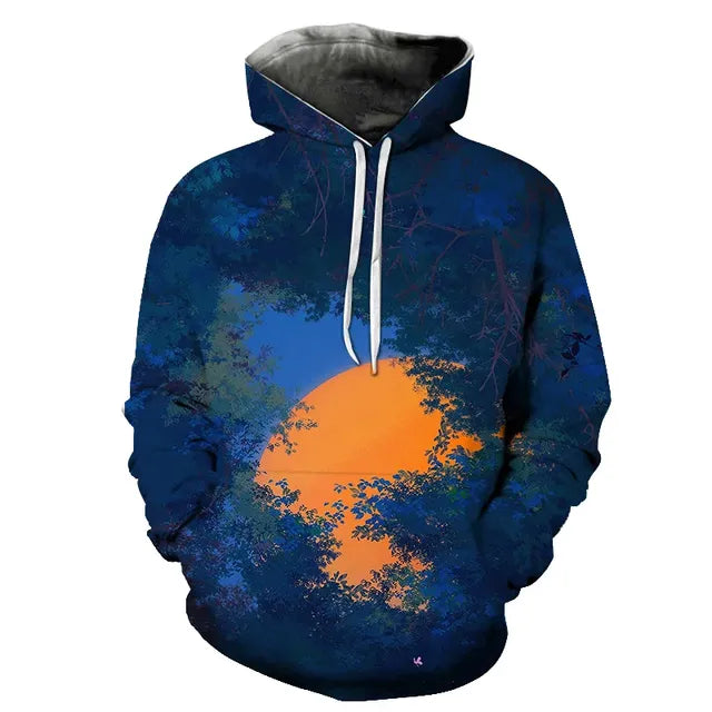 3D Night Vision Men's Hoodie Pullover (4XL)
