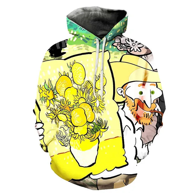 3D Night Vision Men's Hoodie Pullover (4XL)