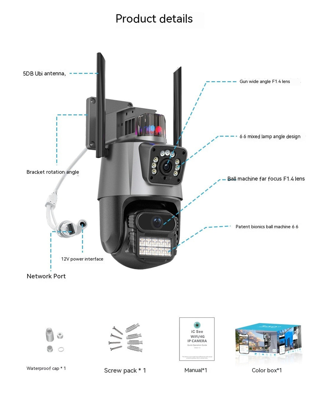 6MP Wireless Binocular Security Camera