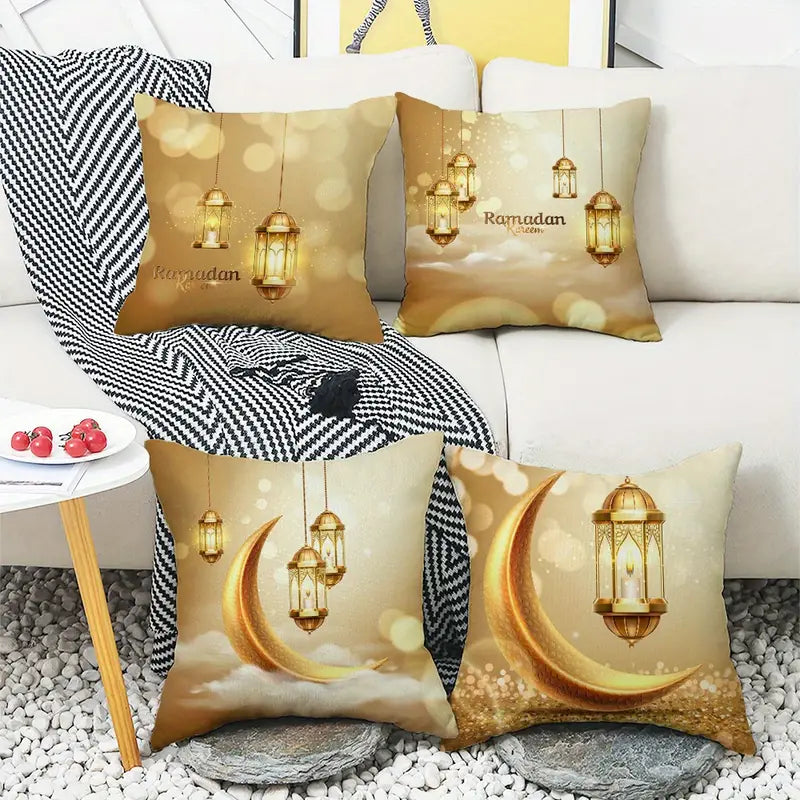Golden Moon Light Throw Pillow Cover for Sofa & Chair
