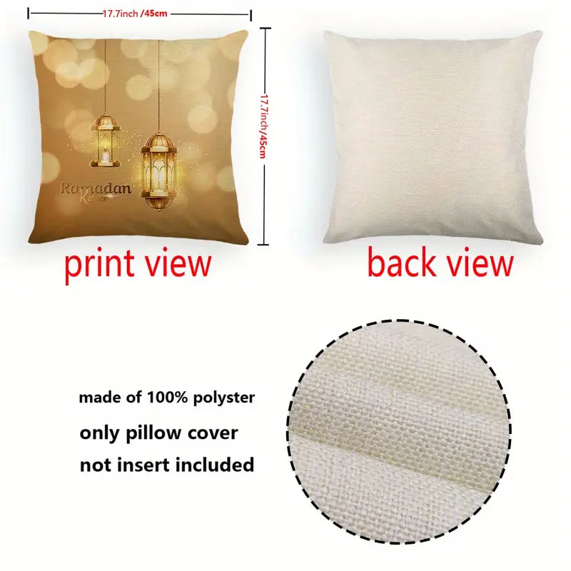 Golden Moon Light Throw Pillow Cover for Sofa & Chair