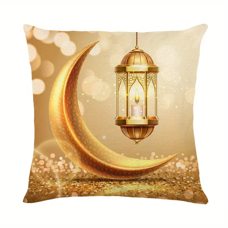 Golden Moon Light Throw Pillow Cover for Sofa & Chair