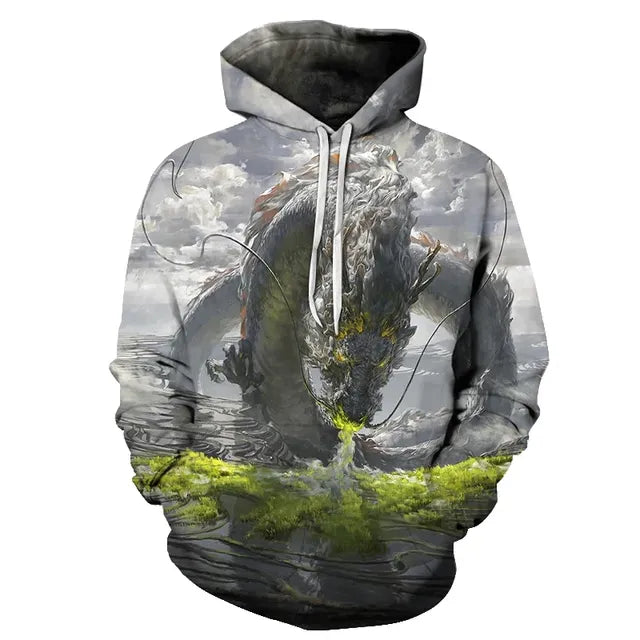3D Night Vision Men's Hoodie Pullover (4XL)