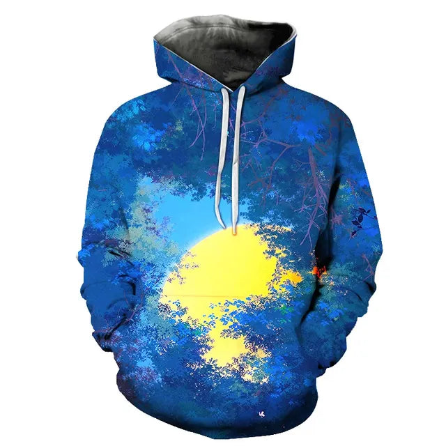 3D Night Vision Men's Hoodie Pullover (4XL)