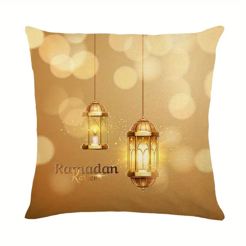 Golden Moon Light Throw Pillow Cover for Sofa & Chair
