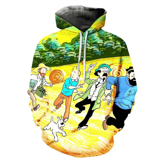 3D Night Vision Men's Hoodie Pullover (4XL)